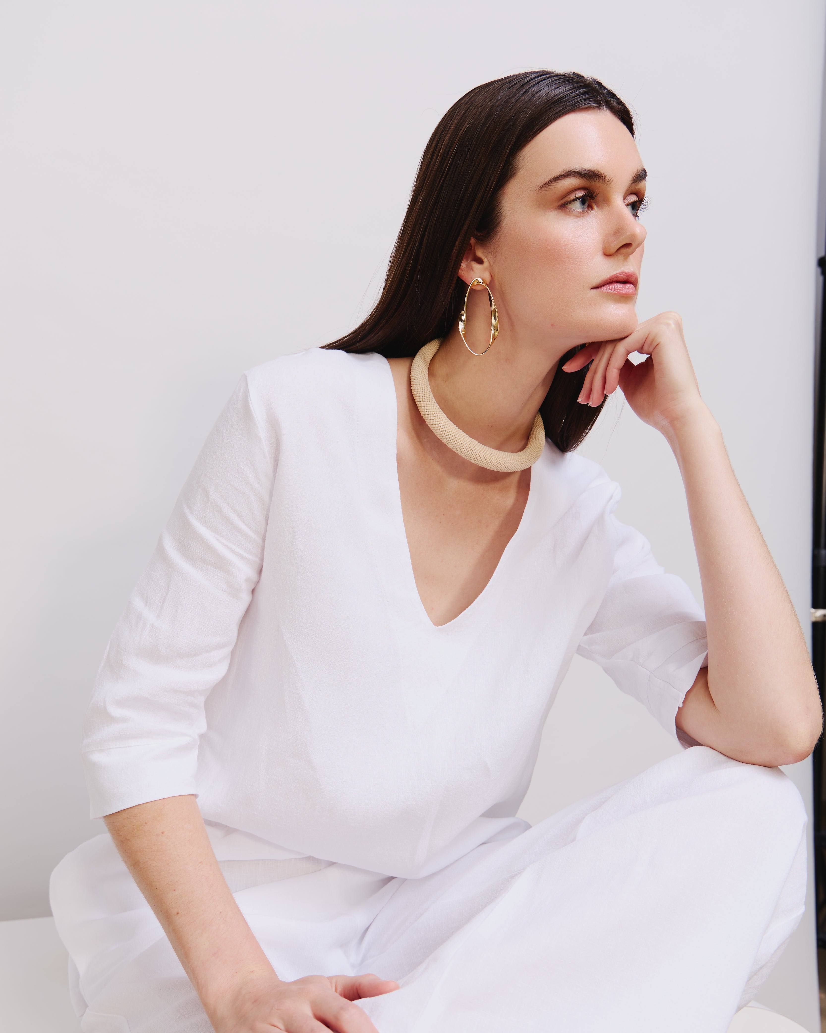 French Linen Shirt Dress